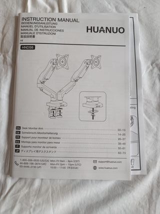 Soporte monitor doble Huanuo