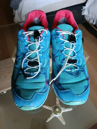 Playeras Trekking Talla 39 Azul/Rosa