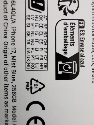 iPhone 17 256GB Azul Niebla