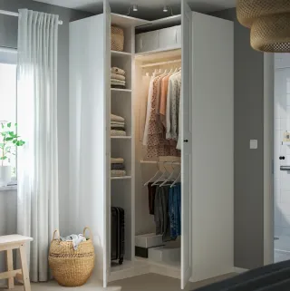 Armario Esquinero PAX / GRIMO Ikea Blanco