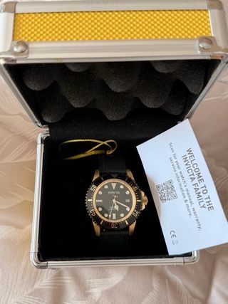 Orologio Invicta Uomo Nero e Oro automatico