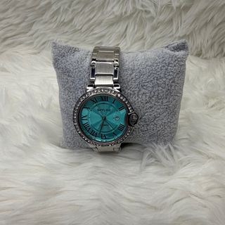 Reloj Skyline Mujer Plata y Turquesa
