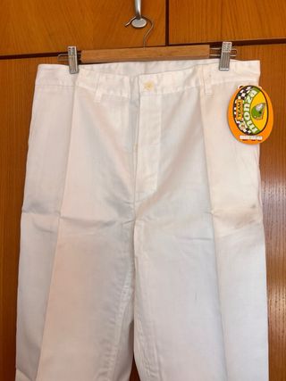 Pantalones de trabajo blancos y azules