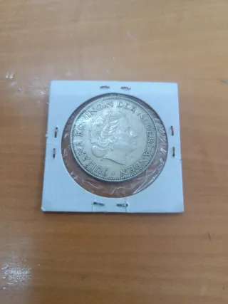 Moneda plata holanda 2,5 gulden 1960