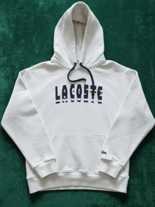 Sudadera Lacoste Blanca Talla S Capucha