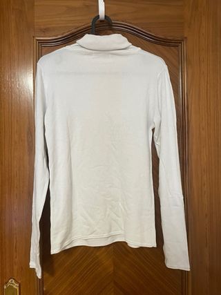Jersey blanco cuello alto Stradivarius talla M