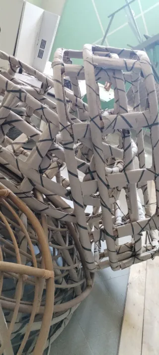 Divano Mamasan 2 posti Rattan Bianco