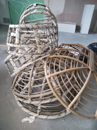 Divano Mamasan 2 posti Rattan Bianco