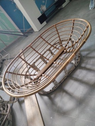 Divano Mamasan 2 posti Rattan Bianco