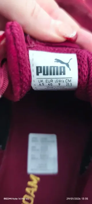 Botines pumas burdeos