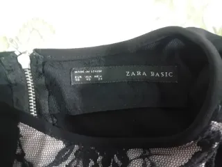 Blusa Zara encaje negra Talla XS