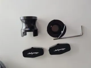 Protector radiador moto aluminio negro