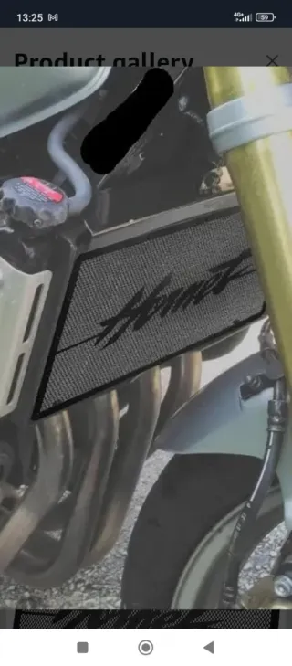 Protector radiador moto aluminio negro