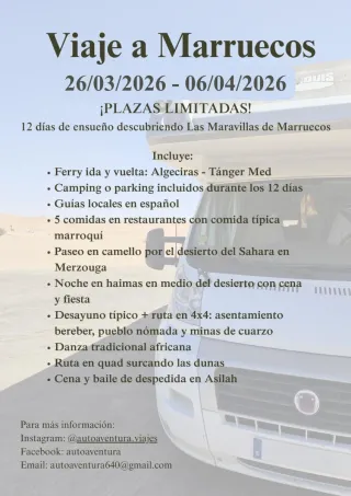 Viaje a Marruecos en Autocaravana