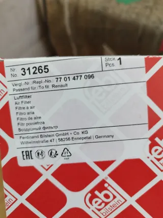 Filtros Vivaro, Trafic, Primastar 1.9 cdti 100 cv