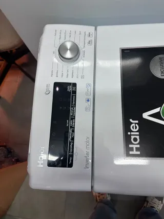 Lavadora carga soprior Haier 8kg con garantia tran
