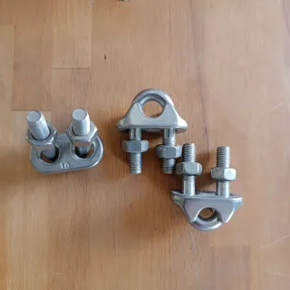 30 abrazaderas para cable de acero inoxidable