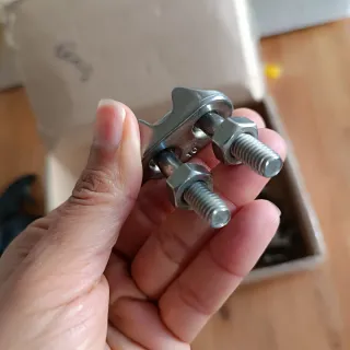 30 abrazaderas para cable de acero inoxidable