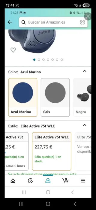 Auriculares jabra élite active 75t