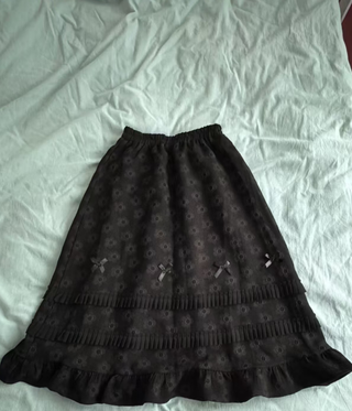 Falda larga estampada flores