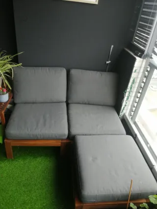 Conjunto terraza (tres asientos y mesa) Ikea