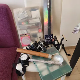 Caña de pescar + accesorios