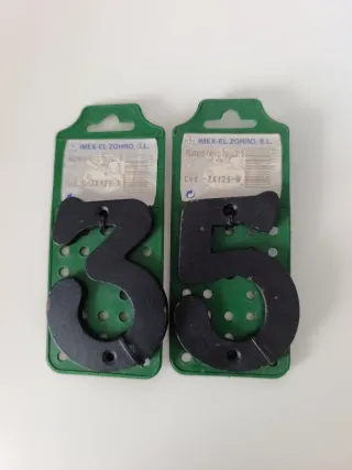 Números 3 y 5 Hierro Forjado 10cm.precio de los 2