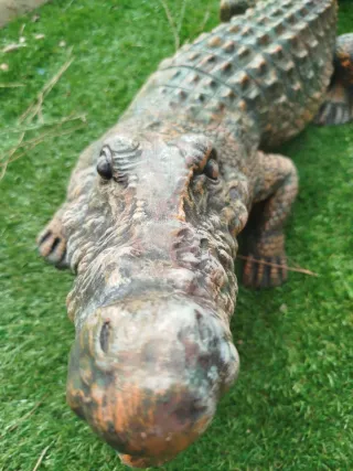 Cocodrilo grande decorativo