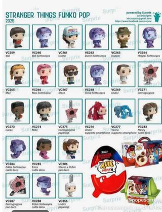 Figuras Funko Stranger Things Huevo Kinder