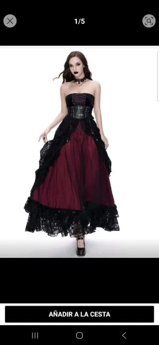 Falda Gótica con encaje