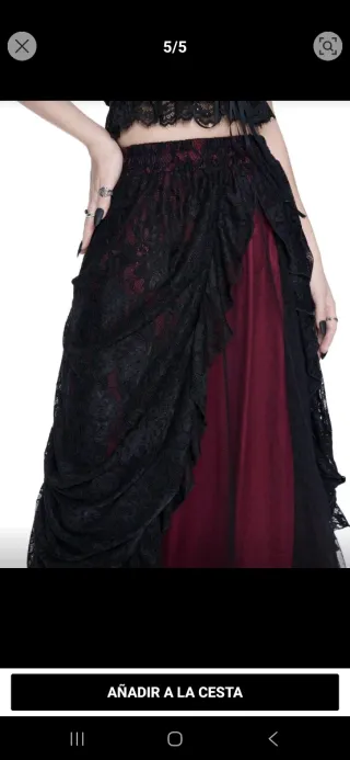 Falda Gótica con encaje