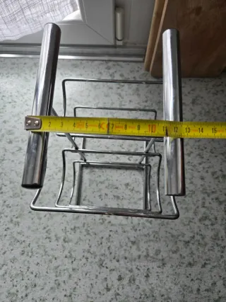 Botellero metálico para 6 botellas