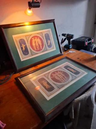 2 CUADROS MISMA TEMÁTICA ROMANA