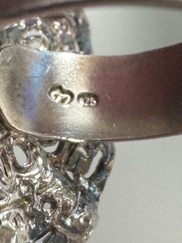 Anillo Plata Ajustable Diseño Calado