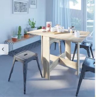 Mesa plegable roble natural