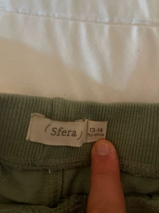 Pantalón corto chandal verde talla niño 13-14