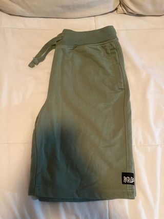 Pantalón corto chandal verde talla niño 13-14