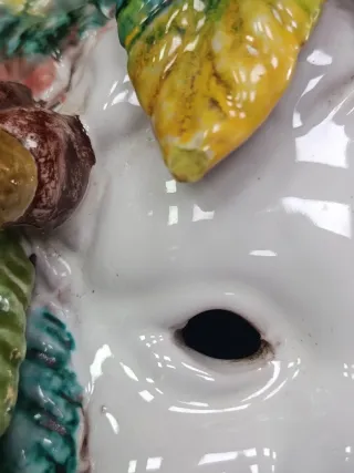 Máscara italiana de barro Dios Baco