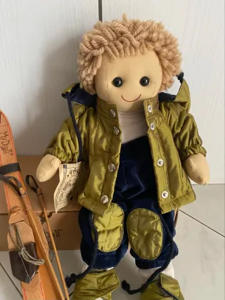 Bambola My Doll Sciatore con sci in legno
