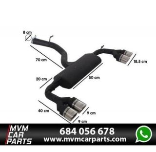 Silencioso trasero tipo Golf R para VW Golf 7.5