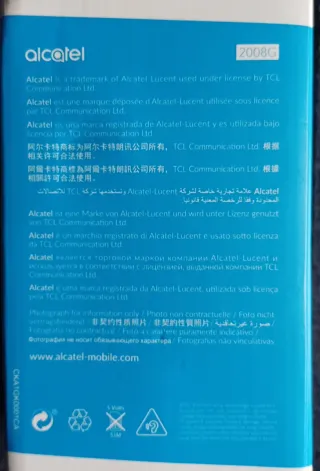 ALCATEL 2008G con estuche y cable carga.