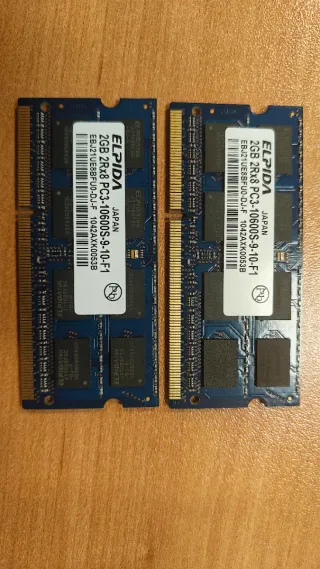 2x 2GB DDR3 1333MHz RAM ELPIDA