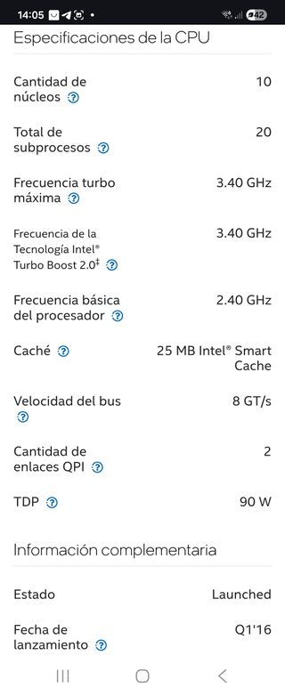 Intel Xeon E5-2640V4