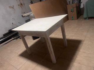 Tavoli rustici in legno massello bianchi