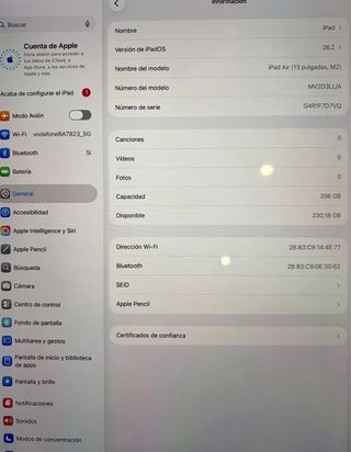 iPad Air 13 M2 256GB + Apple Pencil Pro + Funda