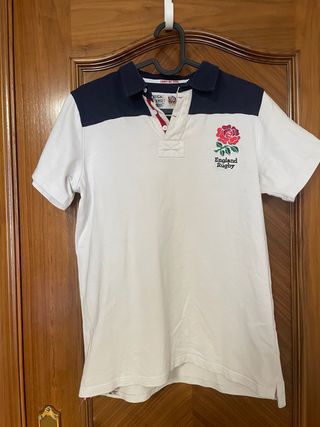 Polo England Rugby blanco | Talla 13 años