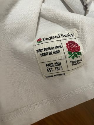 Polo England Rugby blanco | Talla 13 años