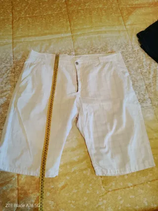 Bermuda uomo in cotone  tg 54 bianco a righe