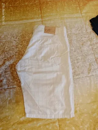 Bermuda uomo in cotone  tg 54 bianco a righe