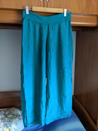 Pantalones anchos Natura talla S/M Azul, negro y v